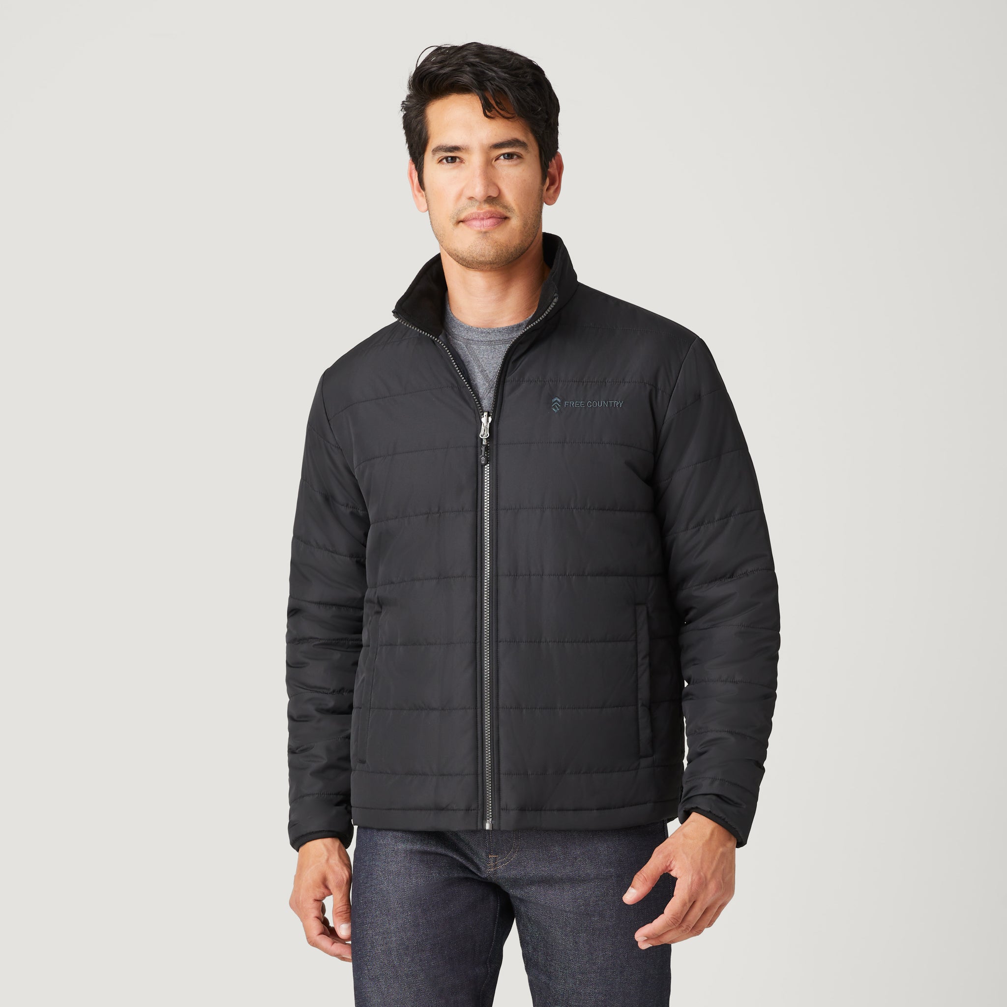 free country men's down jacket