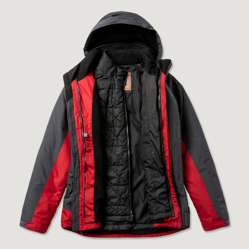 Free Country Men's FreeCycle® Jack Frost 3-in-1 Systems Jacket - Dragon Blood - S#color_dragon-blood