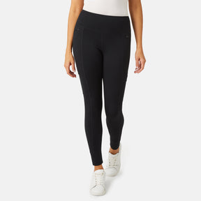 [London is 5'9.5" wearing a size Small.] Women's Trail 2 Town Legging - S - Black #color_black