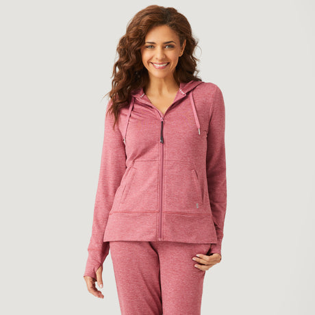 Women's Free 2 Go Out Zip Hoodie - Mauve Clay #color_mauve-clay