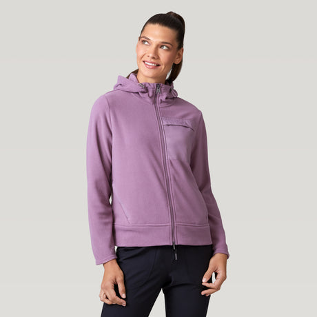 Women's Micro Fleece Zip Up Jacket - Zinc Plum - S #color_zinc-plum