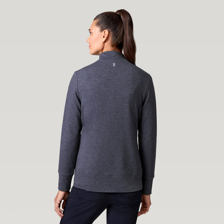 Women's Luxe Fleece Funnel Neck Jacket - Charcoal - S #color_charcoal