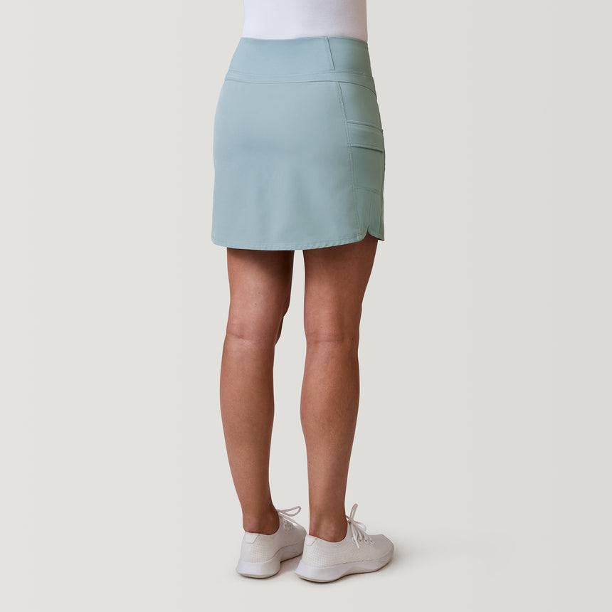 [Model is 5’9” wearing a size Small.]  Women's Free 2 Explore Hybrid Skort - Moss - S #color_moss