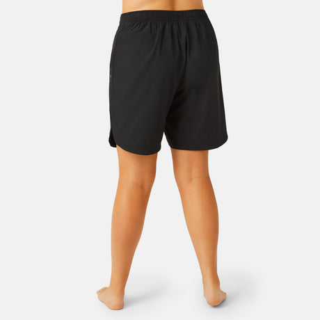 [Model is 5’10” wearing a size 1X.] Free Country Women's Plus Size Bermuda Board Short II - - #color_black