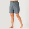 [Model is 5’10” wearing a size 1X] Free Country Women's Plus Size Bermuda Board Short II - Cloud Grey - #color_cloud-grey