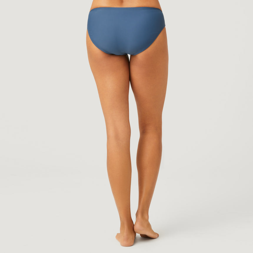 Women's Side Ruched Bikini Bottom - Slate #color_slate