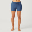 [Model is 5’9” wearing a size Small.]  Women's Drawstring Swim Short - Slate #color_slate