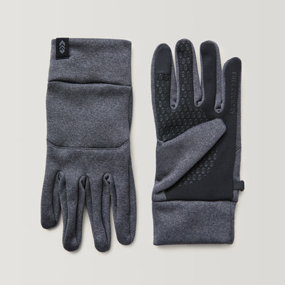 Men's Stretch Double Knit Glove - Charcoal - M/L #color_charcoal