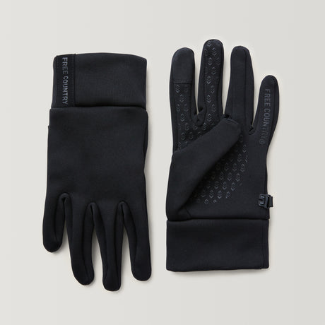 Women's Stretch Double Knit Ski Glove - Black #color_black