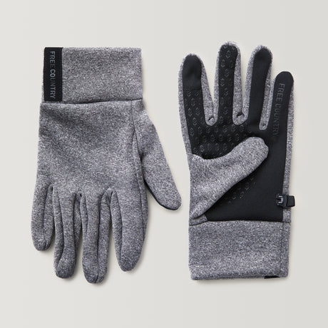 Women's Stretch Double Knit Ski Glove - Heather Grey #color_heather-grey