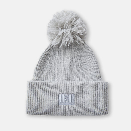 Women's Fair Isle & Cuffed Knit Beanie with Pom - 2 Pack - Black & Grey #color_black-grey