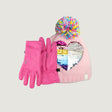 Girls' Patterned Beanie & Glove Set - Pink #color_pink