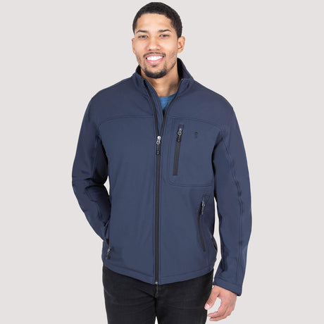 Free Country Men's Base Camp II Softshell Jacket - Navy - S#color_navy