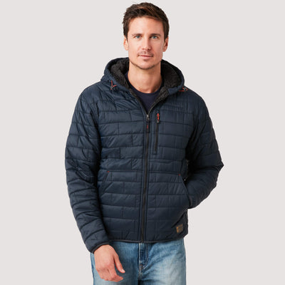 Free Country Men's FreeCycle® Brick Puffer+ Jacket - Navy - S#color_navy