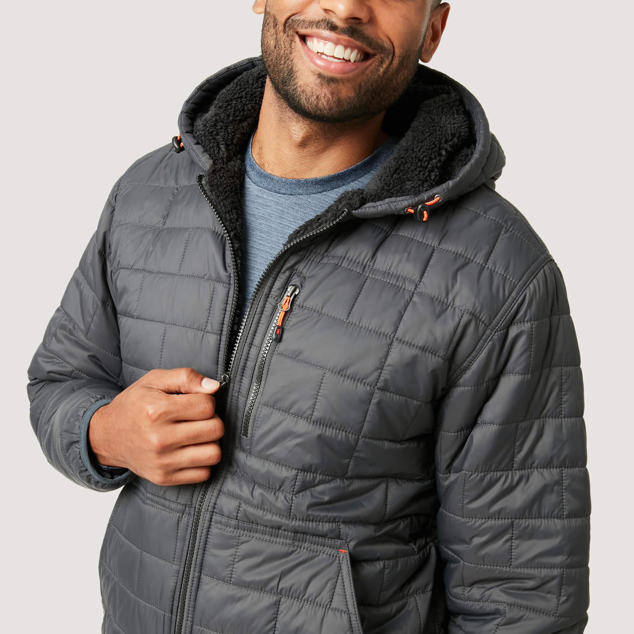 Free country woven hooded sales water resistant heavyweight puffer jacket