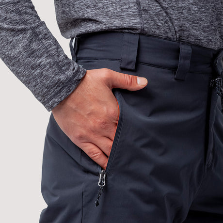 [Model is wearing a size Medium.] Free Country Men's FreeCycle® Chill Off Padded Ski Pant -  - #color_charcoal