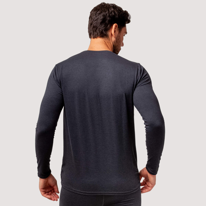 Free Country Men's Midweight Sueded Long Sleeve Crew -  - #color_black