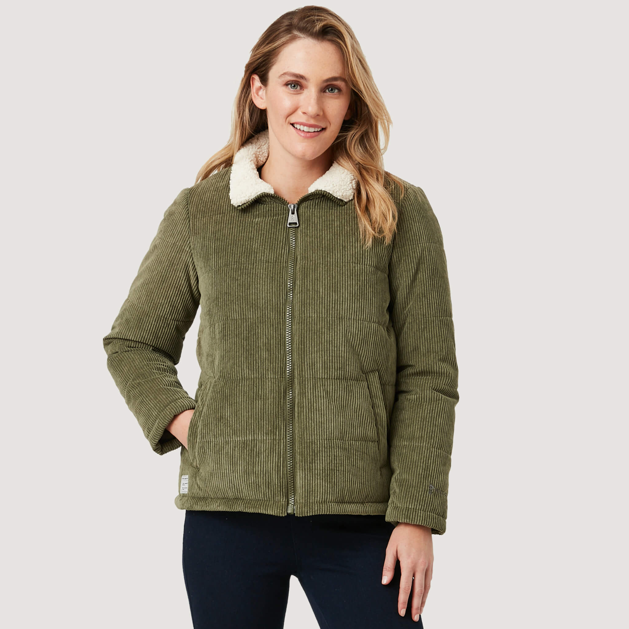 Corduroy fleece jacket women's best sale