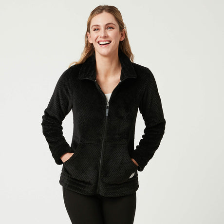 Free Country Women's Mosaic Butter Pile® Jacket - Black - S#color_black