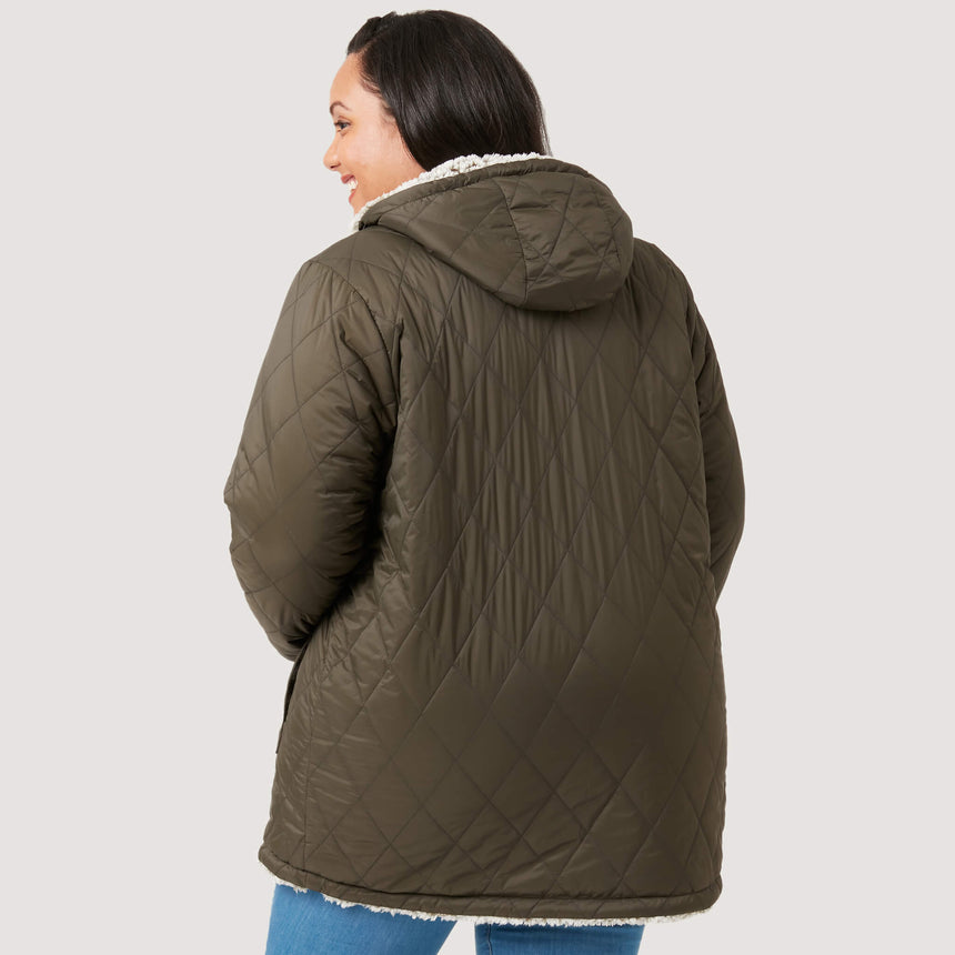 Free Country Women's Plus Size Chalet Cire Reversible Jacket -  - #color_olive