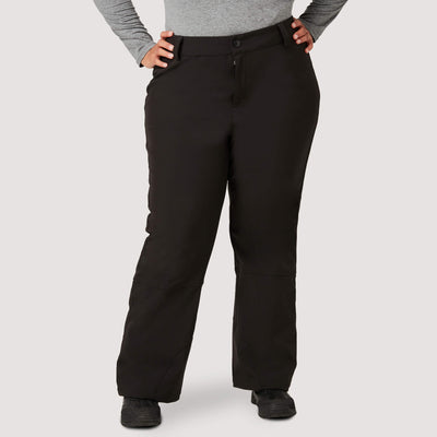 Women's Plus Size Nimble Super Softshell® Ski Pants - Black#color_black