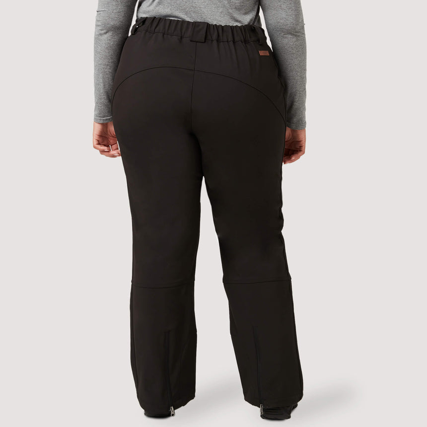 Women's Plus Size Nimble Super Softshell® Ski Pants - Black#color_black