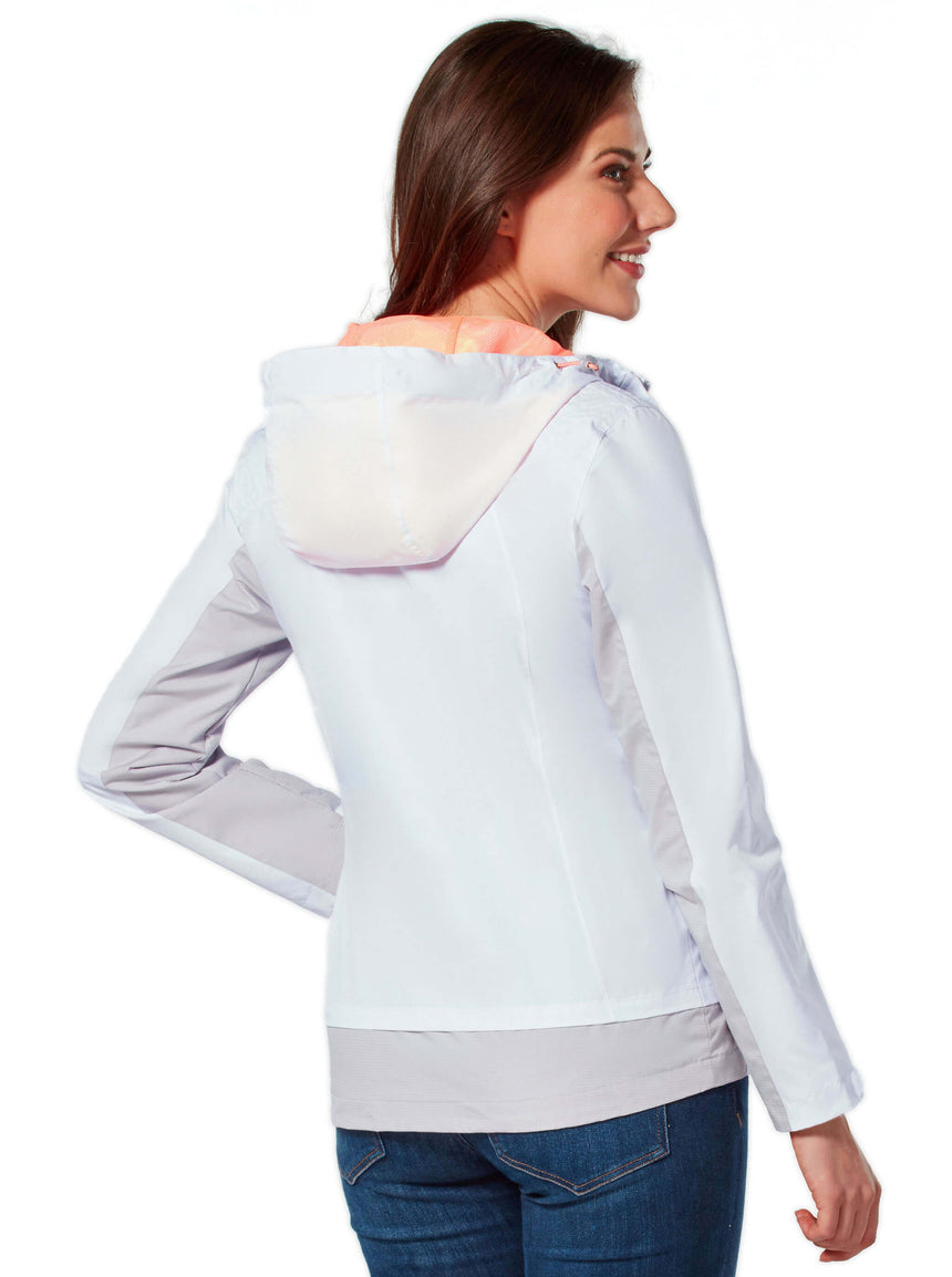 Free Country Women's Plus Size Sunswept Athletx Windbreaker Jacket -  - #color_white